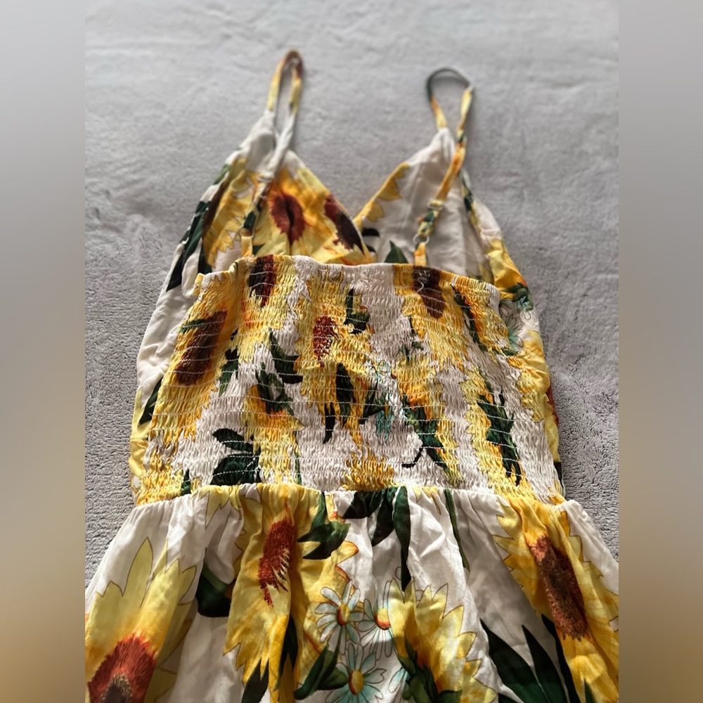 Strapped Sunflower Dress